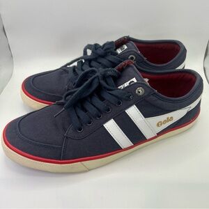 Gola Classics Blue Red Canvas Lace Up Athletic Sneakers CMA516-Comet Mens 11